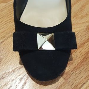 Kate Spade Carol black suede pumps with bow